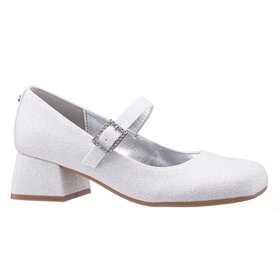 Nina Nina Mila White Glitter Mary Jane Dress Shoe