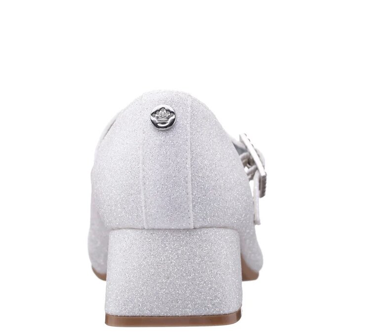 Nina Nina Mila White Glitter Mary Jane Dress Shoe