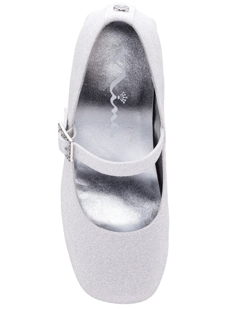 Nina Nina Mila White Glitter Mary Jane Dress Shoe