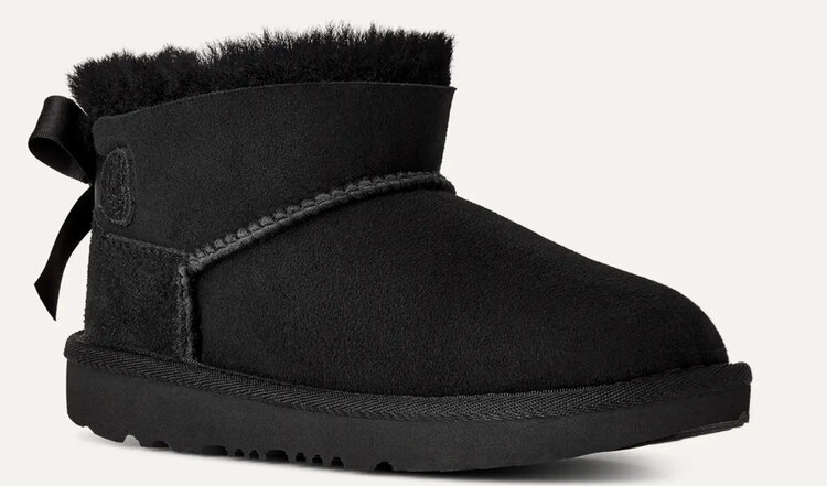 UGG Ugg Kid’s Black Ultra Mini Bailey Bow