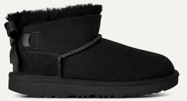 UGG Ugg Kid’s Black Ultra Mini Bailey Bow