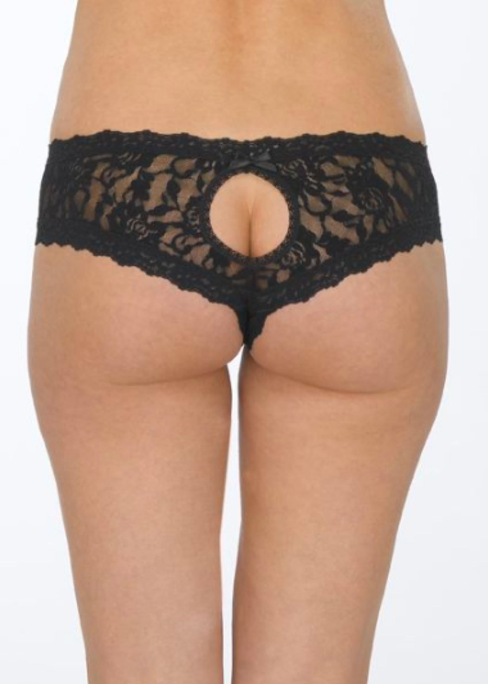 Hanky Panky Signature Lace Crotchless Cheeky Hipster