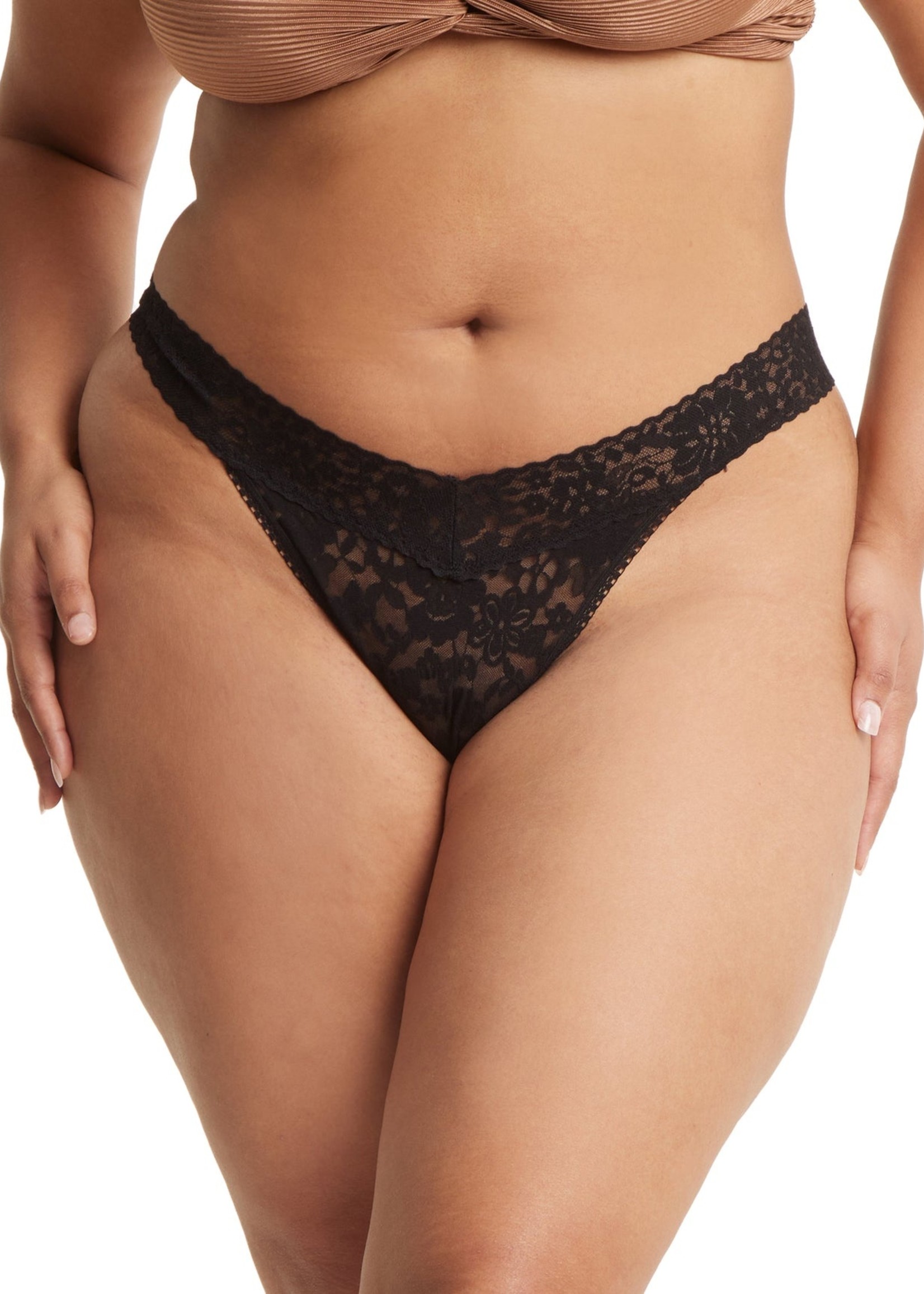 Original rise all-lace thong Plus size (fits 14 to 24), Hanky Panky