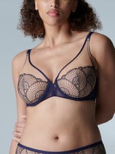 e embroidered flowers plunge bra, Simone Pérèle, Shop Unlined Bras  & Bra Tops For Women Online