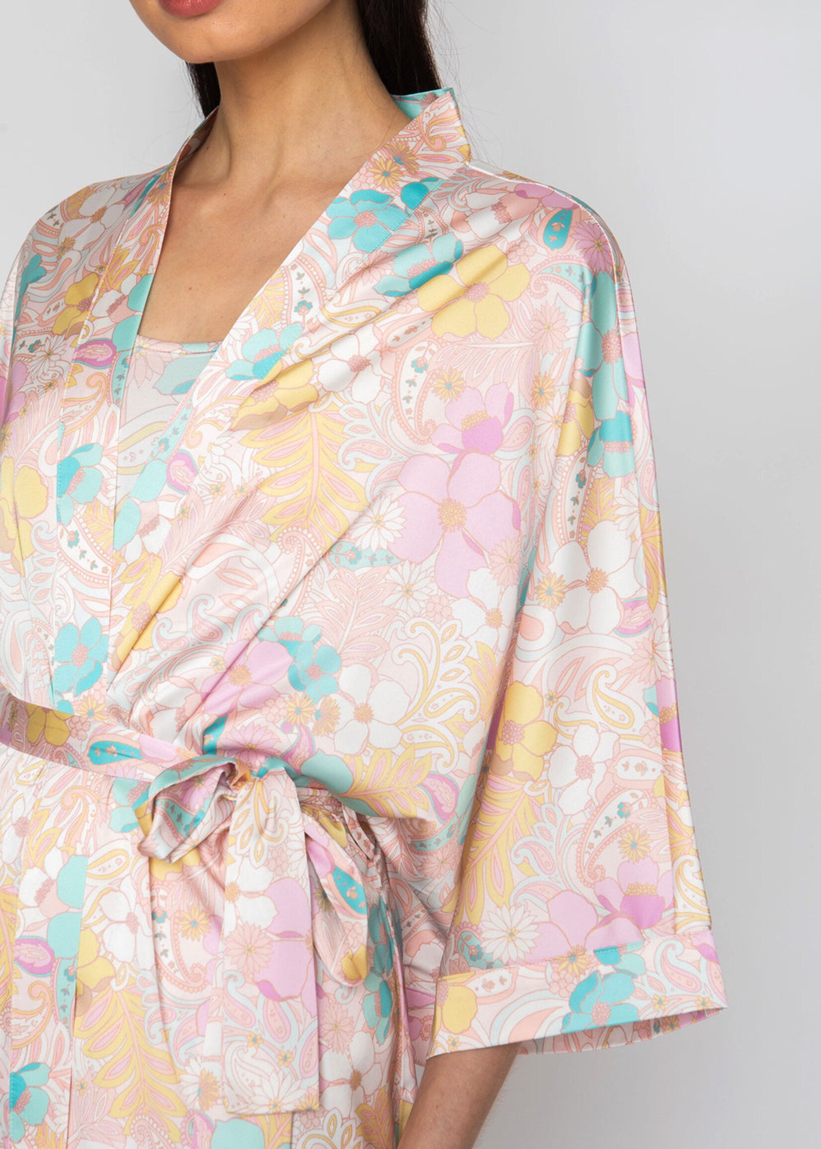Wrap Up Poly Silk Kimono