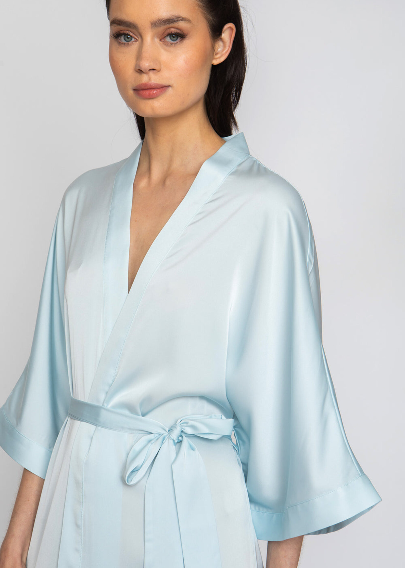 Wrap Up Poly Silk Kimono