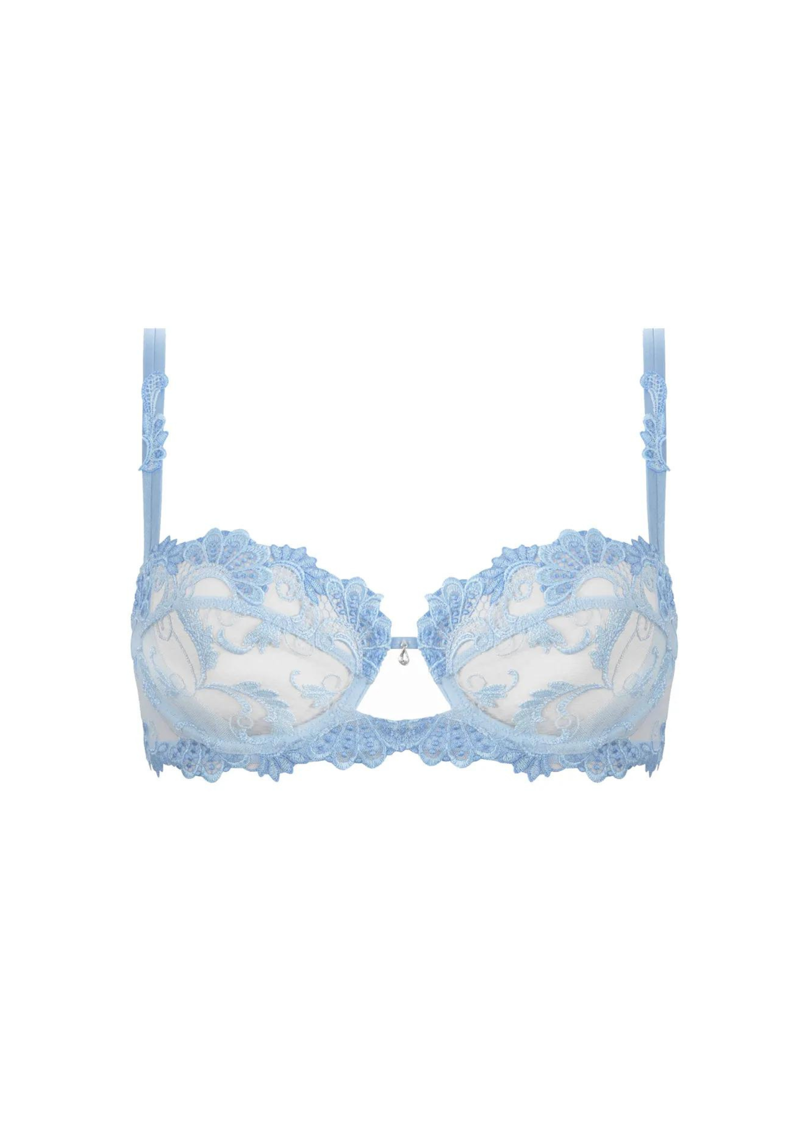 Pale Blue Lace Demi Bra