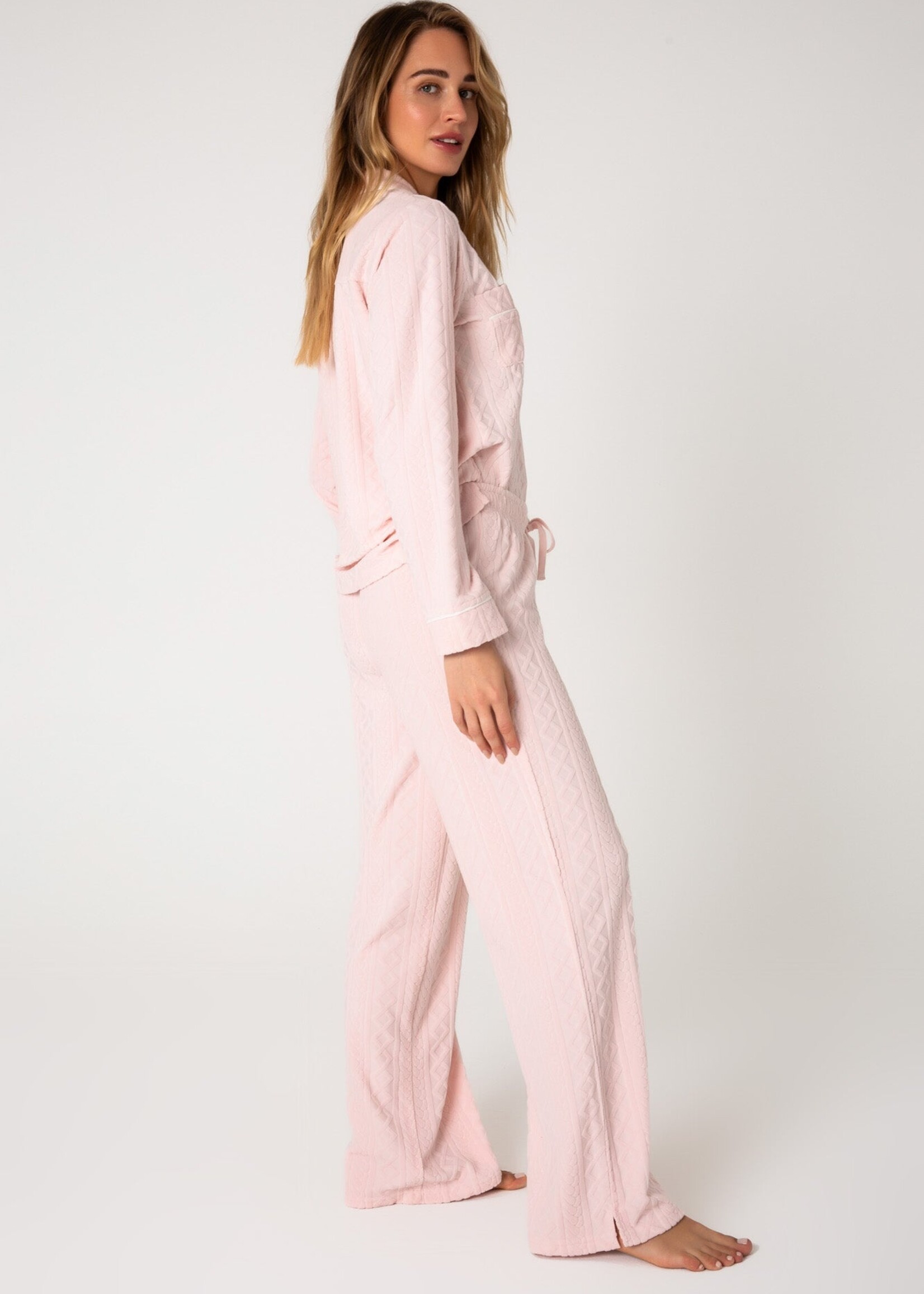 P.J. Salvage Very Terry Cable Crew Long Sleeve Top & Pant