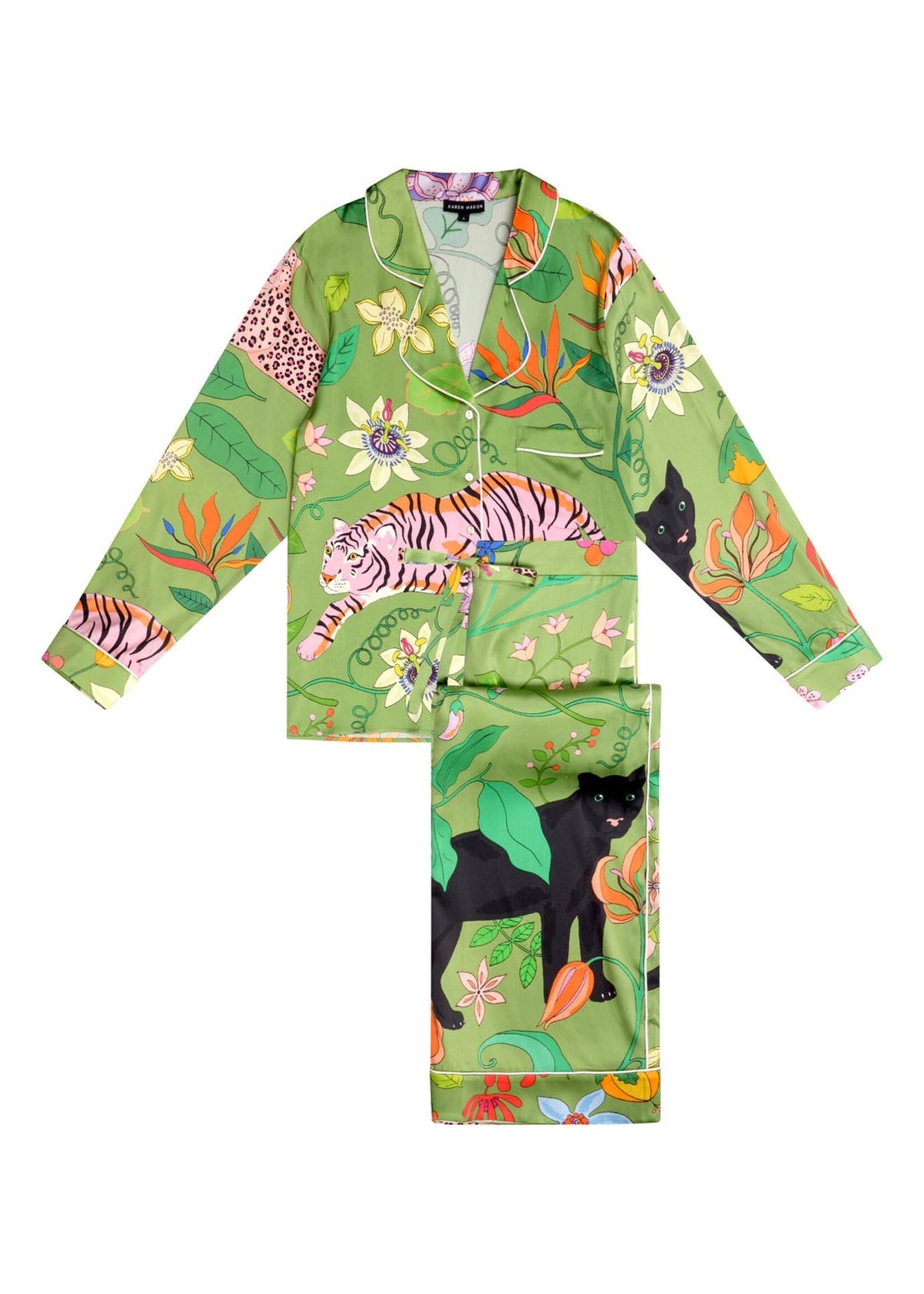 Karen Mabon Wild Creatures Silk Pajama Set