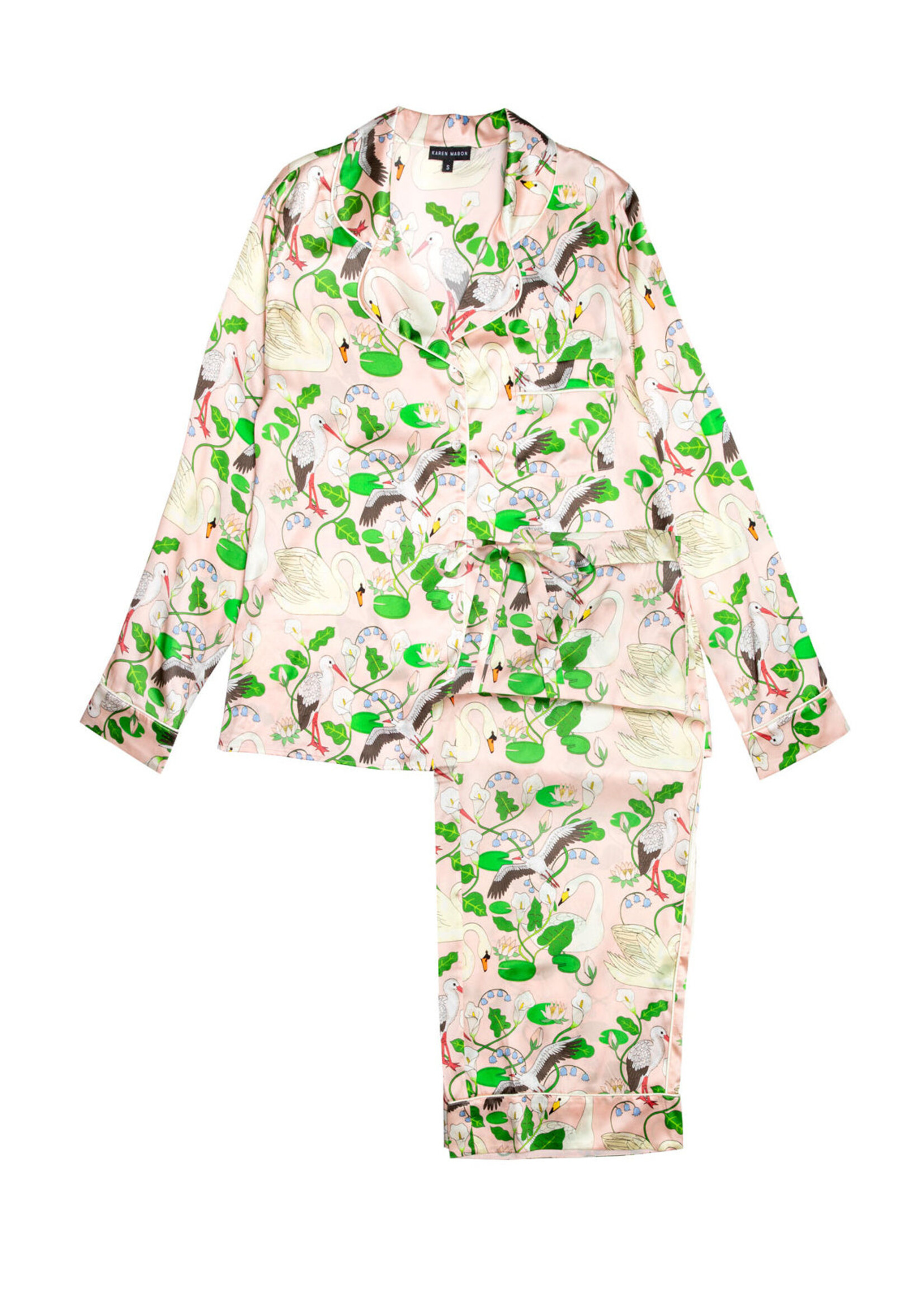 Karen Mabon Botanical Gardens Silk Pajama Set