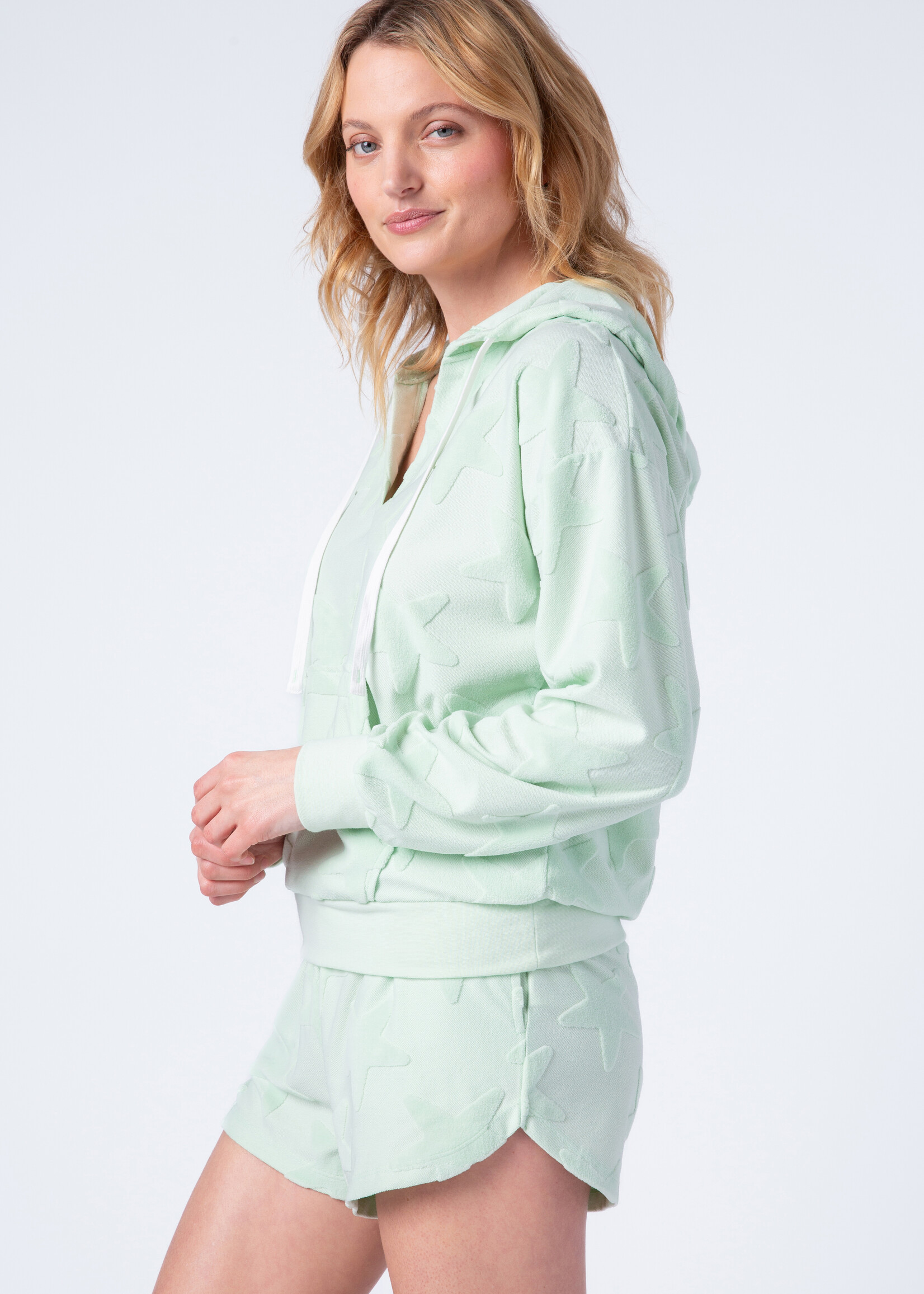 P.J. Salvage Terry Tropics Hoody & Short Set