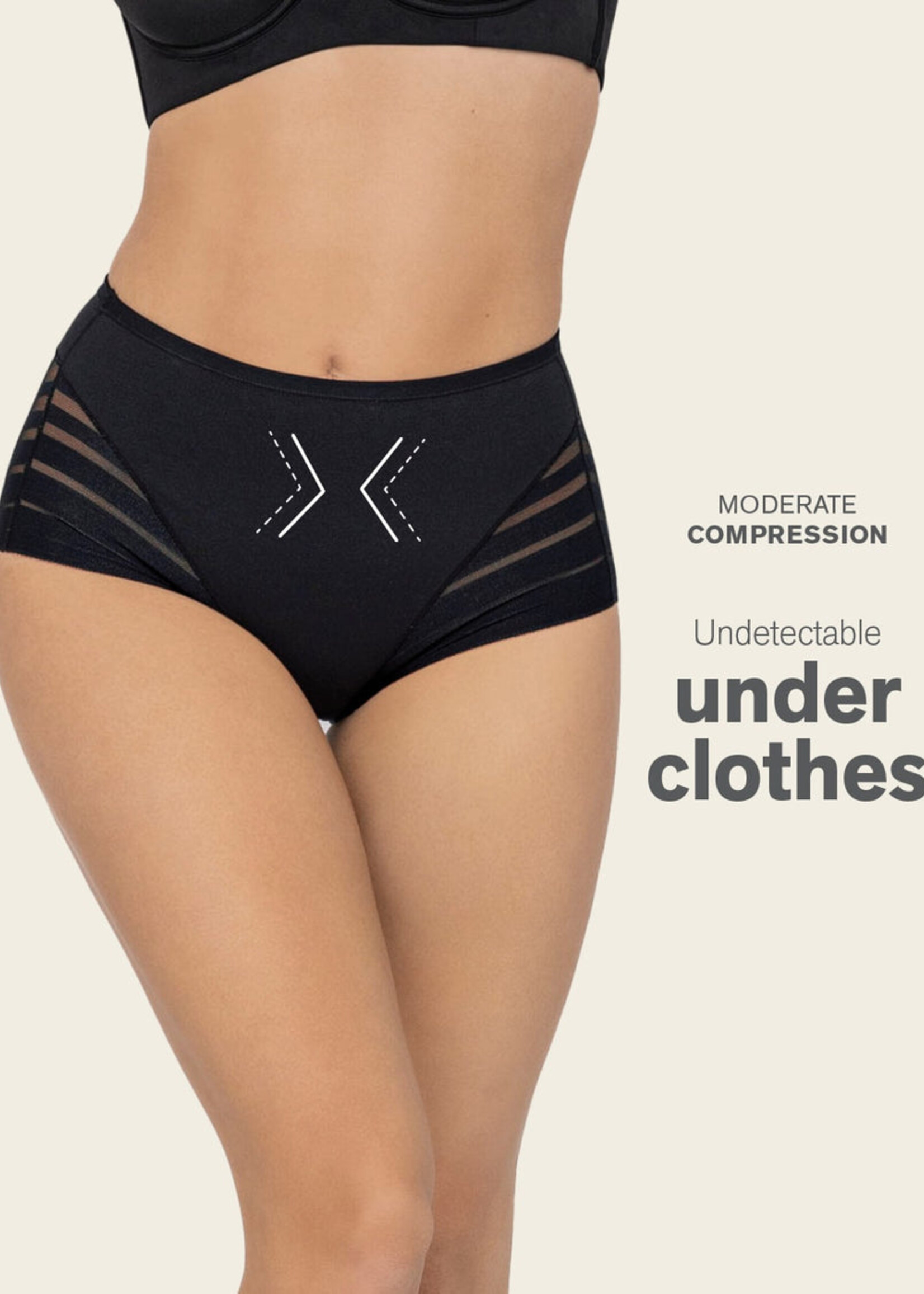 Leonisa Lace Stripe Undetectable Classic Shaper Panty