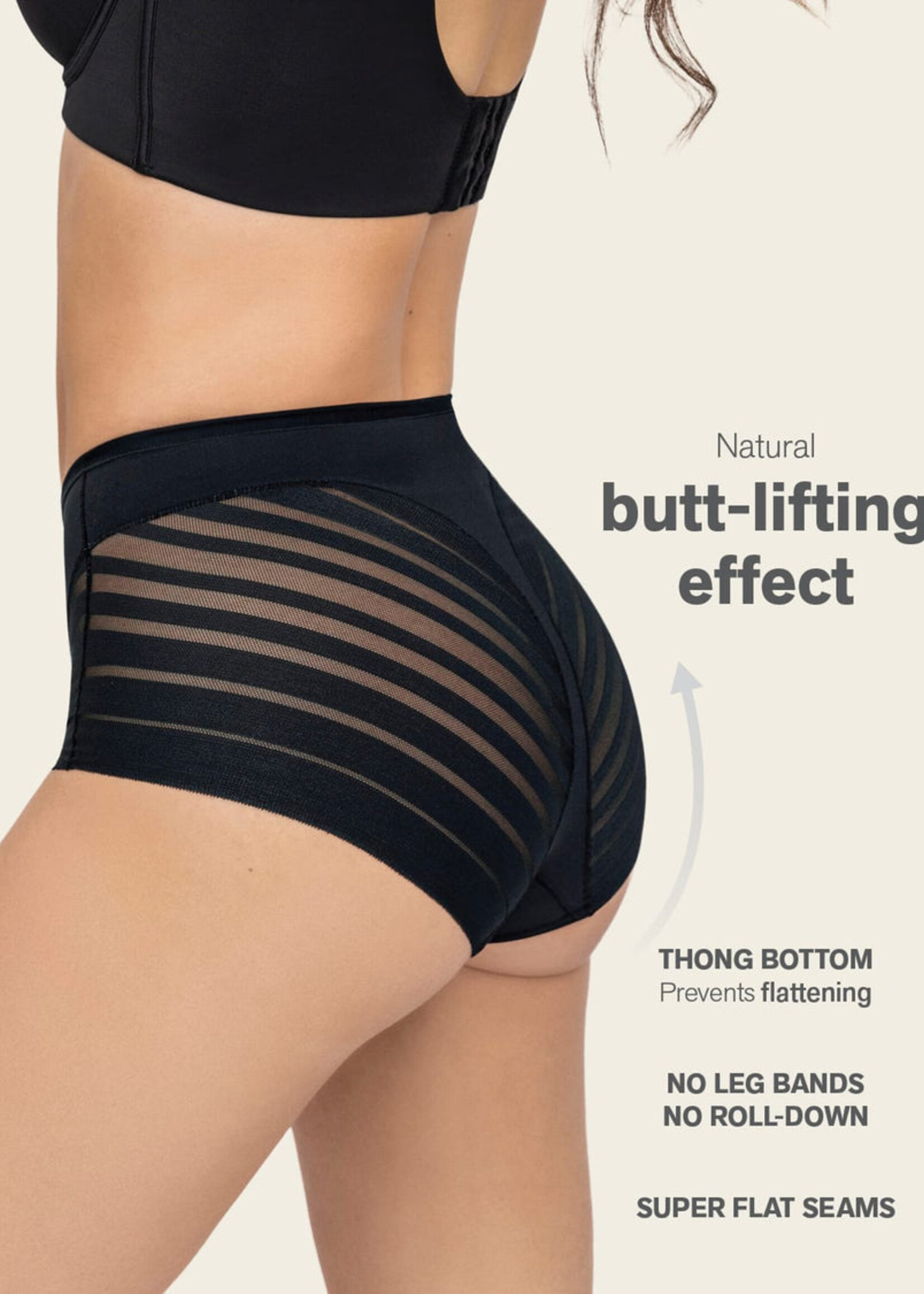 Leonisa Lace Stripe Undetectable Classic Shaper Panty