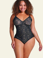 Leonisa Shaping Lace Bodysuit with Underwire