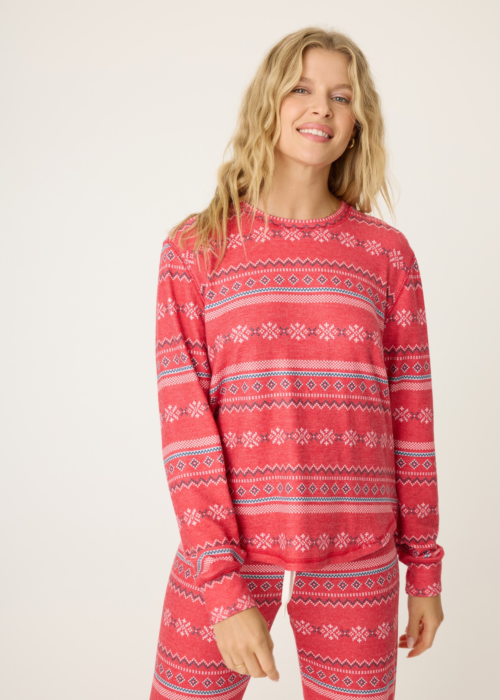 P.J. Salvage Snowflake Kisses Long Sleeve and Jammie Pant Set