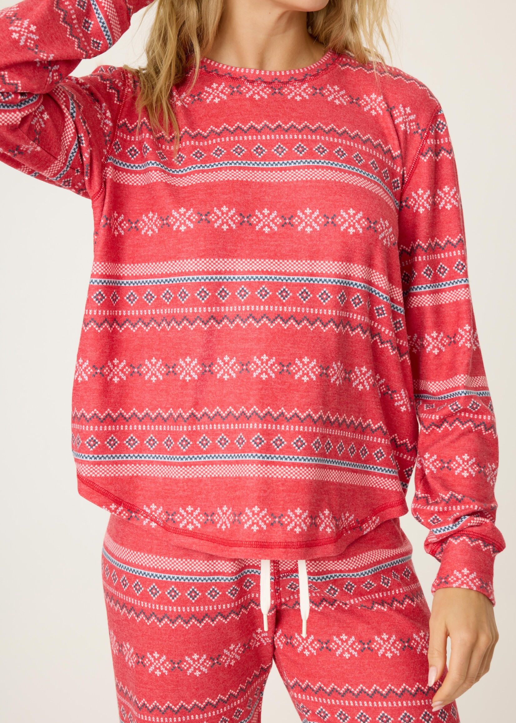P.J. Salvage Snowflake Kisses Long Sleeve and Jammie Pant Set