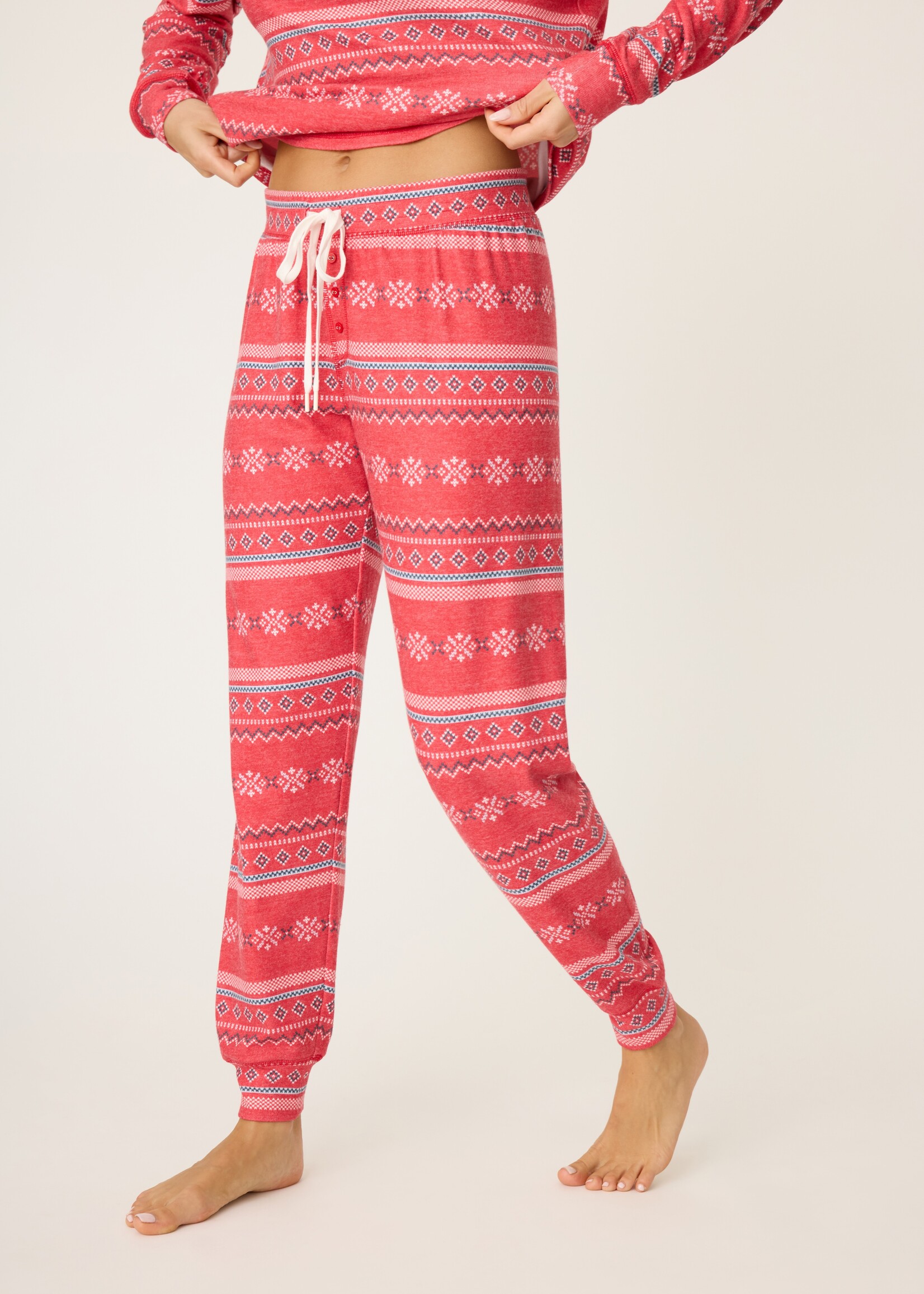 P.J. Salvage Snowflake Kisses Long Sleeve and Jammie Pant Set