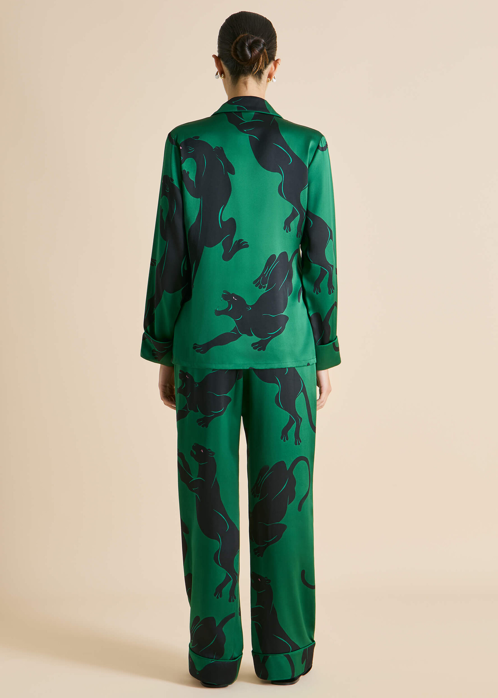 Lila Poiret Green Panther Pajamas