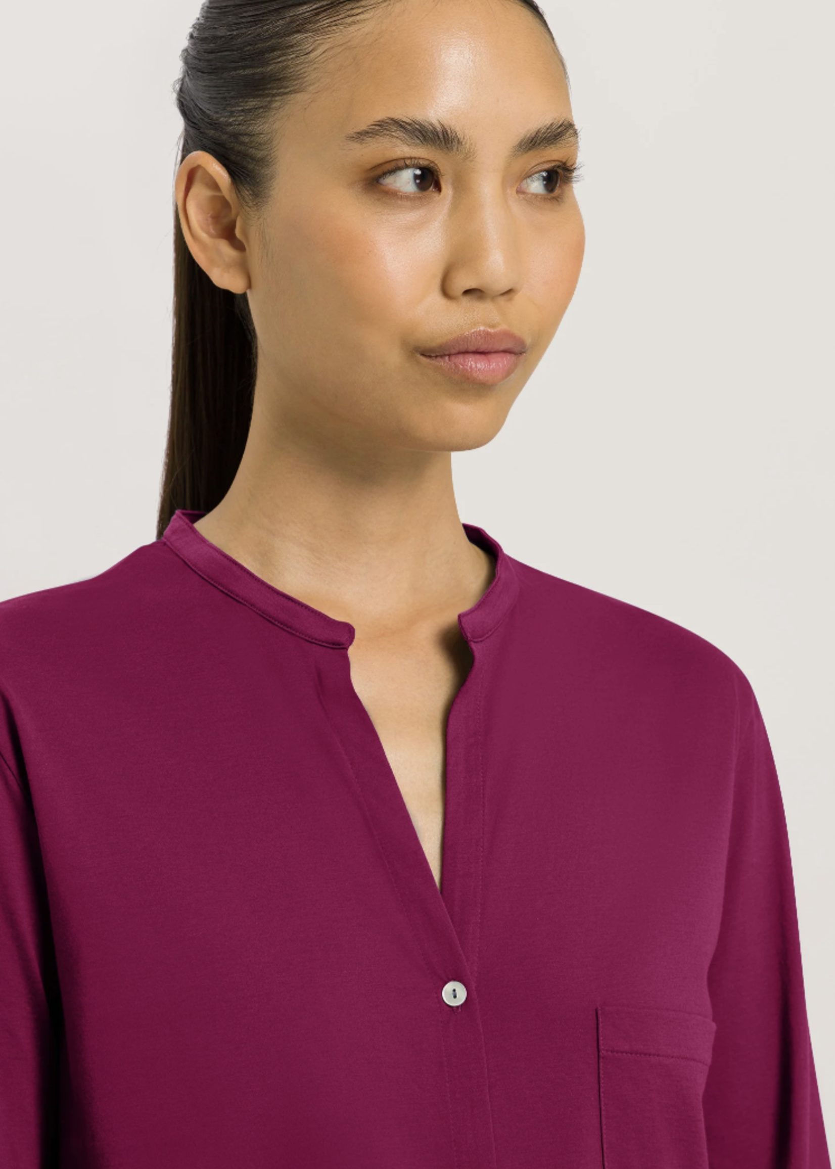 Hanro Cotton Deluxe Button Front Cotton Pajama Set