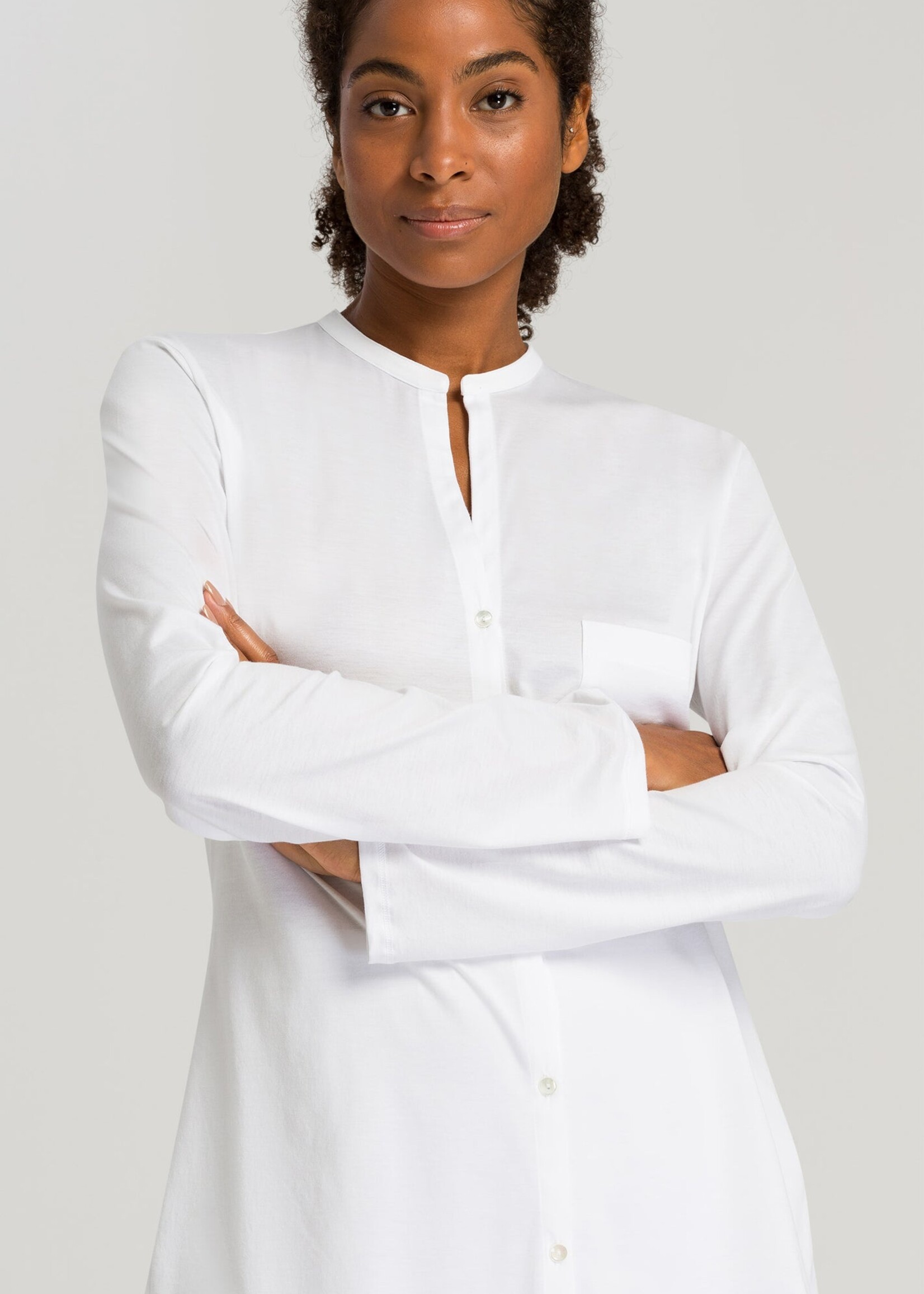 Hanro Cotton Deluxe Button Front Cotton Pajama Set