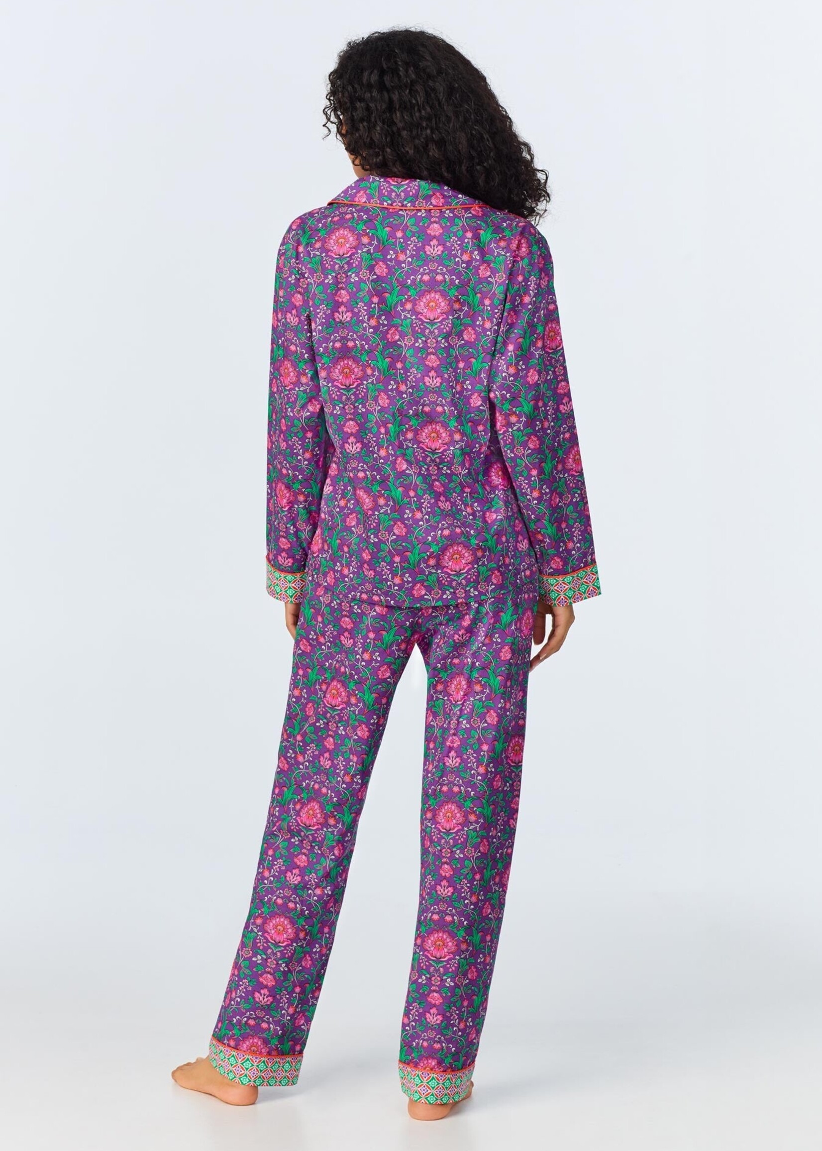 Bedhead Floral Wonderland Long Sleeve Classic  Woven Cotton Poplin Long PJ Set