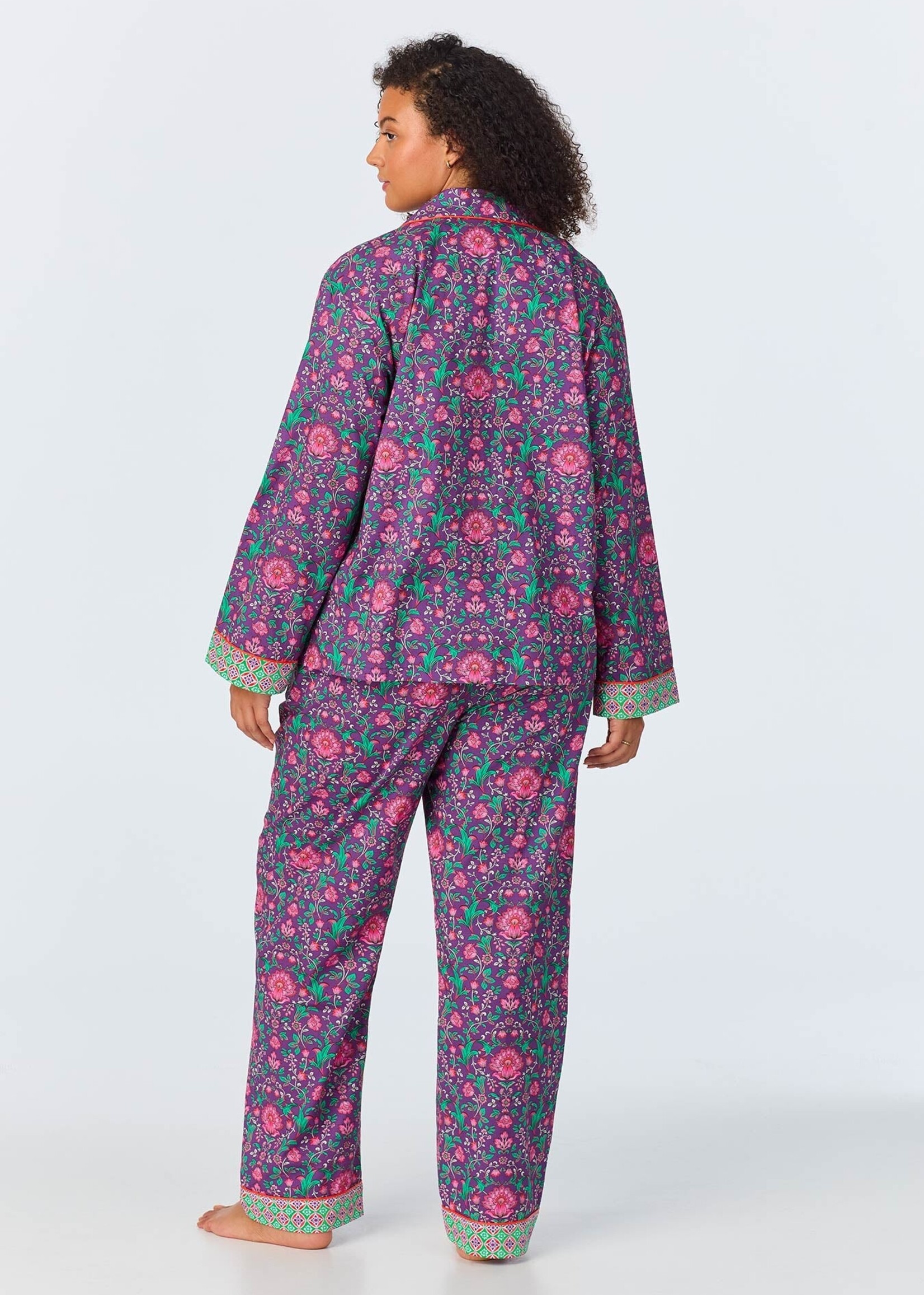 Bedhead Floral Wonderland Long Sleeve Classic  Woven Cotton Poplin Long PJ Set