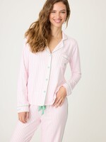 P.J. Salvage Happiest On The Court Striped PJ Set
