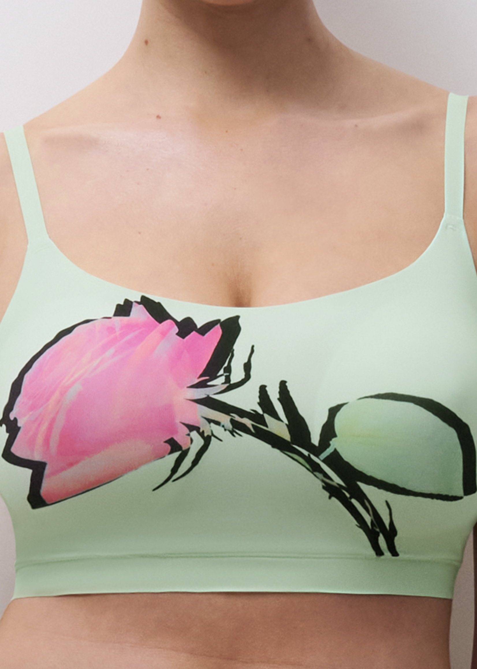 Chantelle SoftStretch Printed Padded Scoop Neck Bra