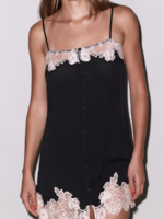 fleur du mal Juliet Lace Button Slip