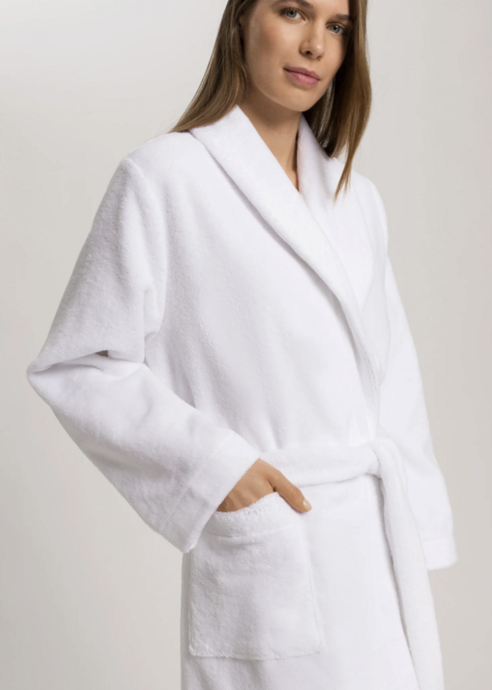 Hanro Plush Cotton Terry Velour Robe