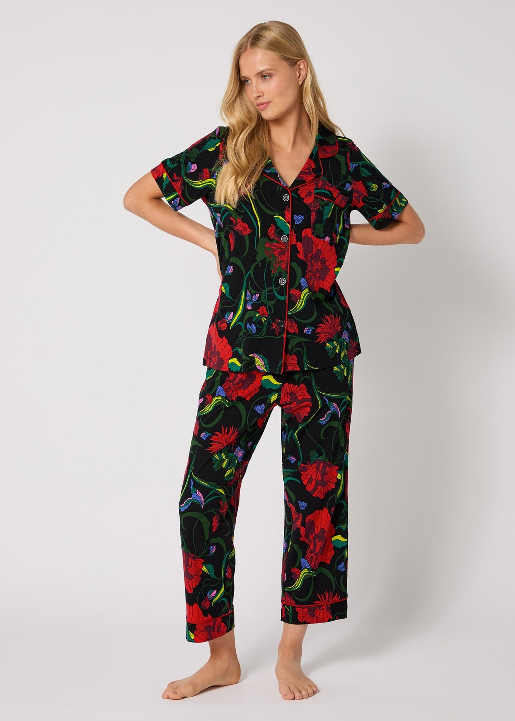 Bedhead Trina Turk X Bedhead Short Sleeve Cropped Pj Set