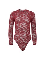 fleur du mal Le Stretch Lace Long Sleeve Bodysuit