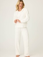 P.J. Salvage Chenille Cable Knit Hoodie & Pant Set