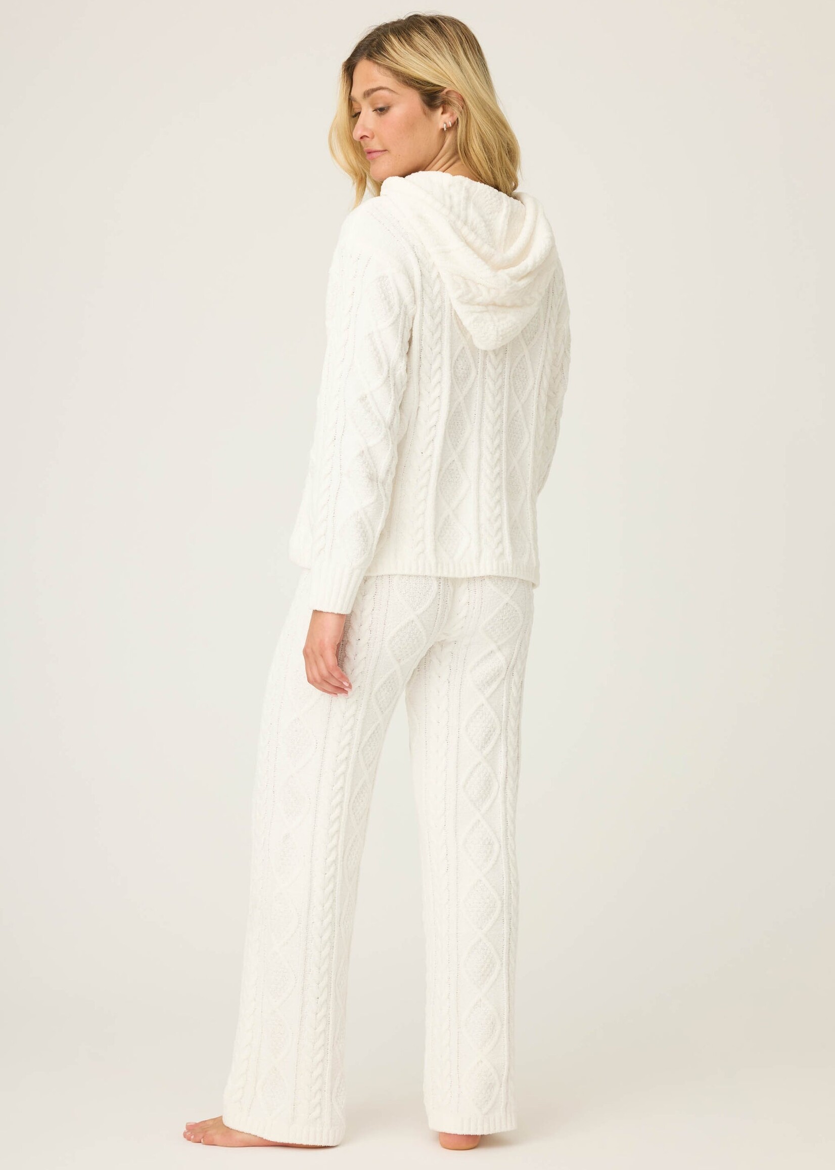P.J. Salvage Chenille Cable Knit Hoodie & Pant Set