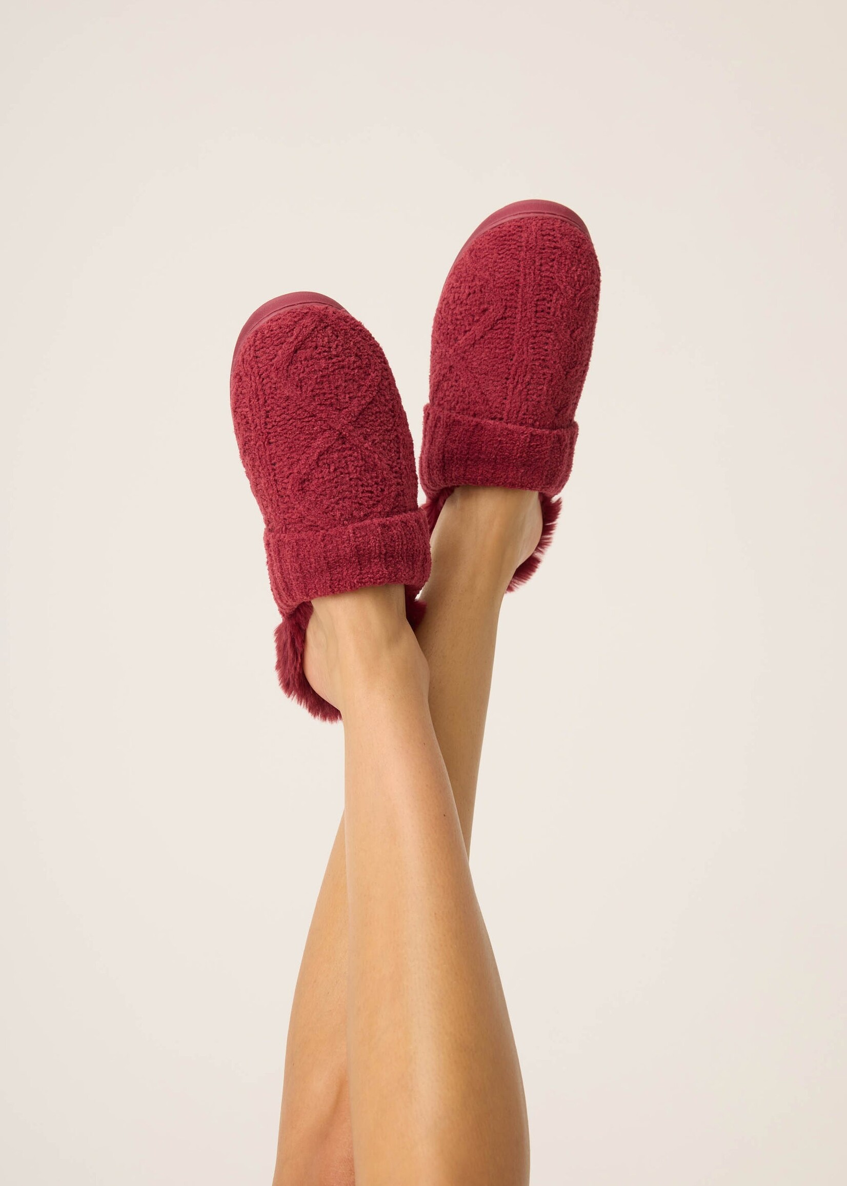 P.J. Salvage Chenille Cozy Cable Slippers