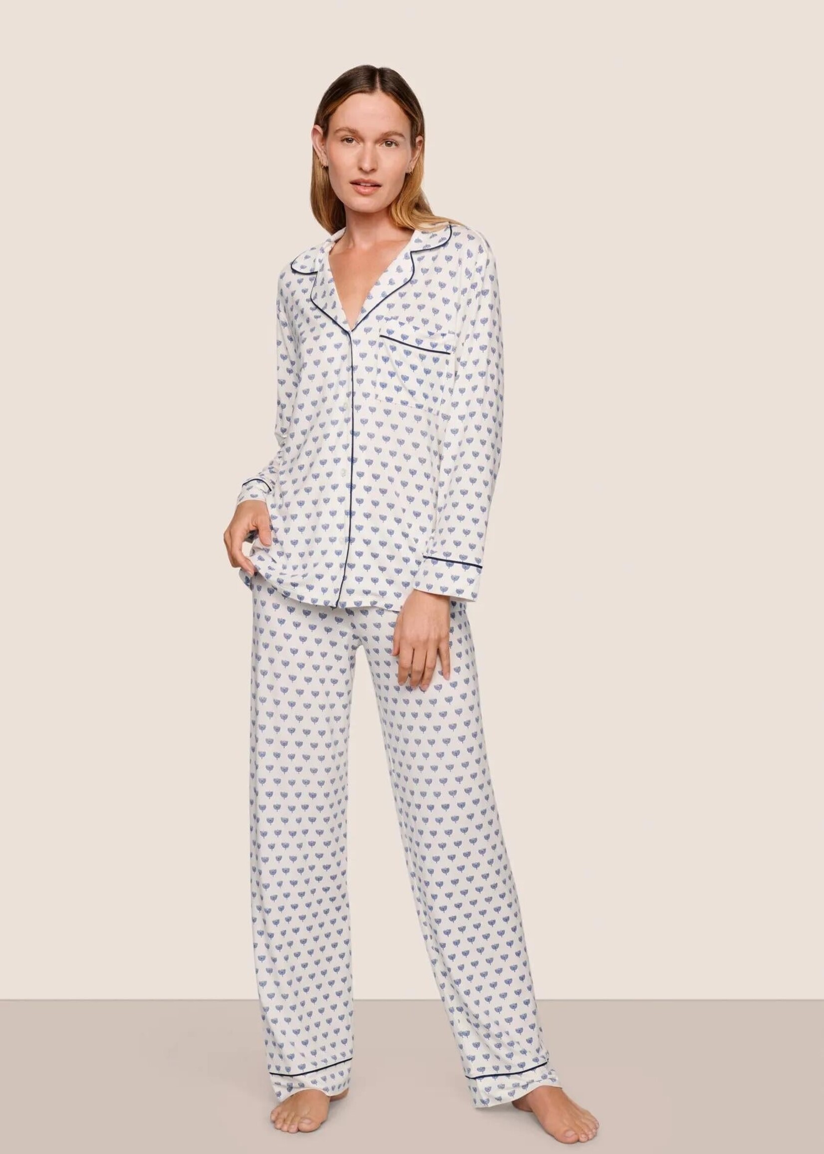 Eberjey Gisele Printed Long PJ Set
