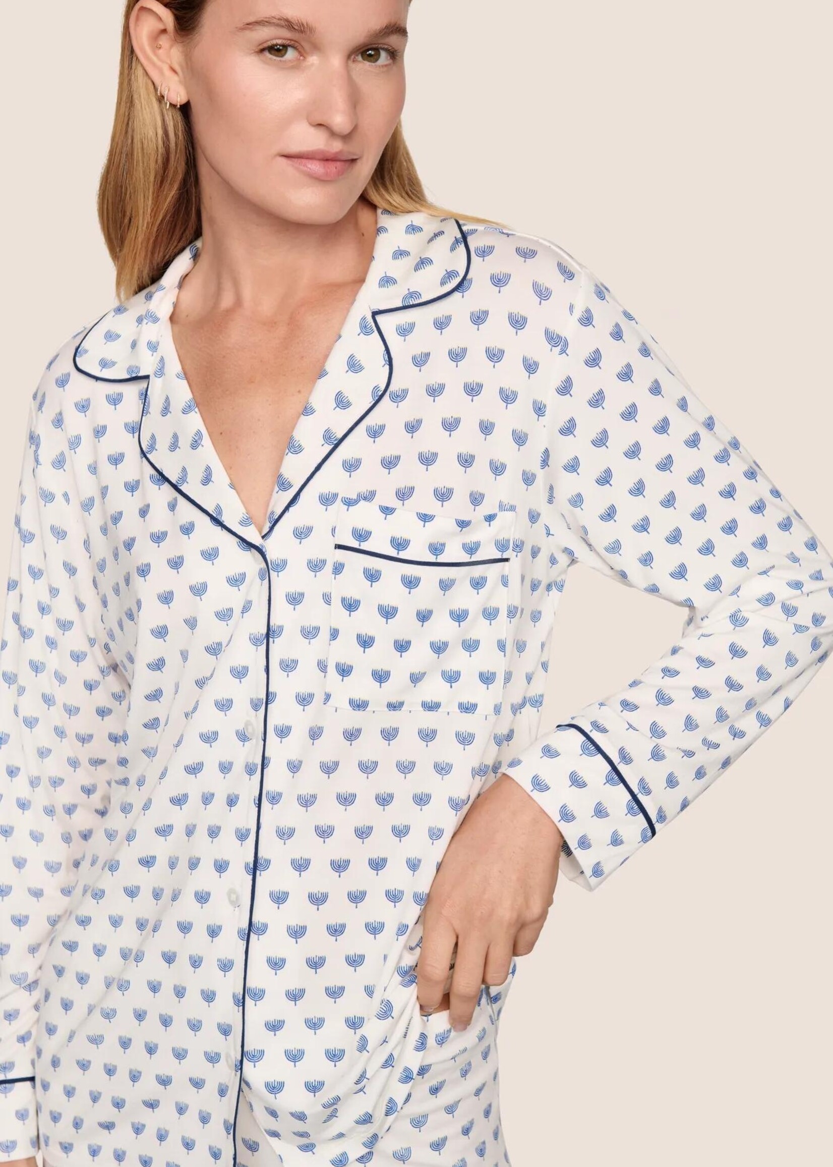 Eberjey Gisele Printed Long PJ Set