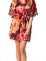 Christine Printed Short Boudoir Robe