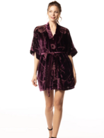 Christine Black Cherry Fabergé Velvet Short Robe