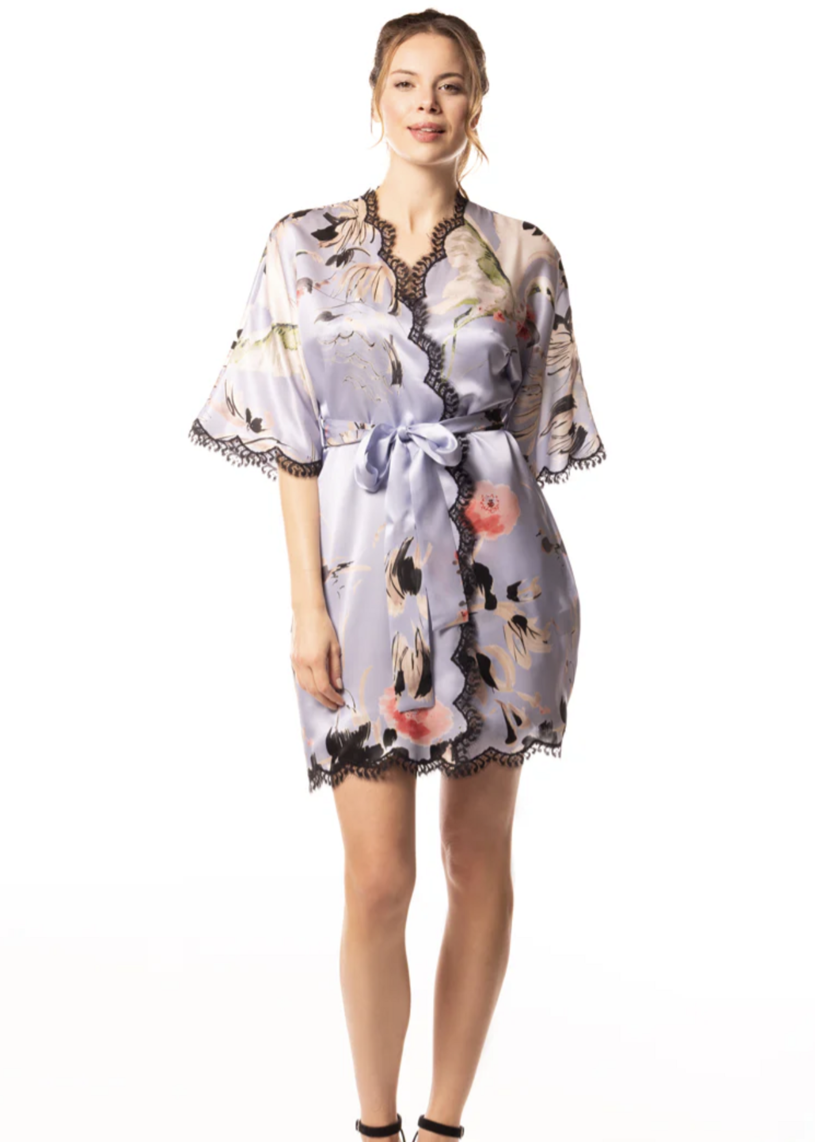 Christine Bella Notte Print Short Robe
