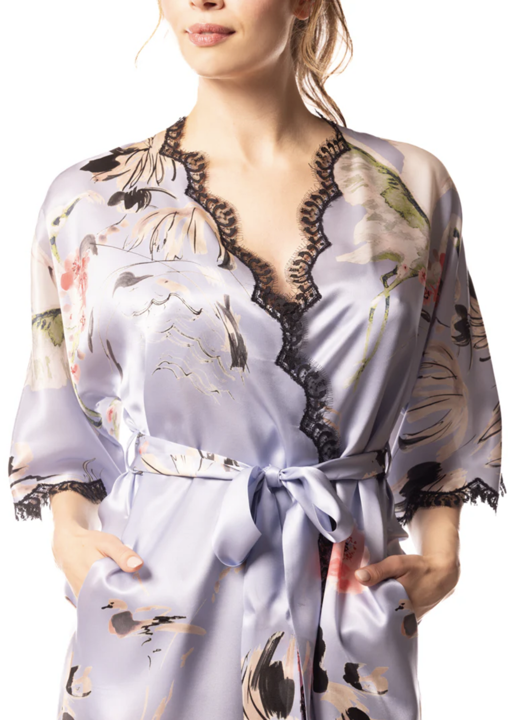 Christine Bella Notte Print Short Robe