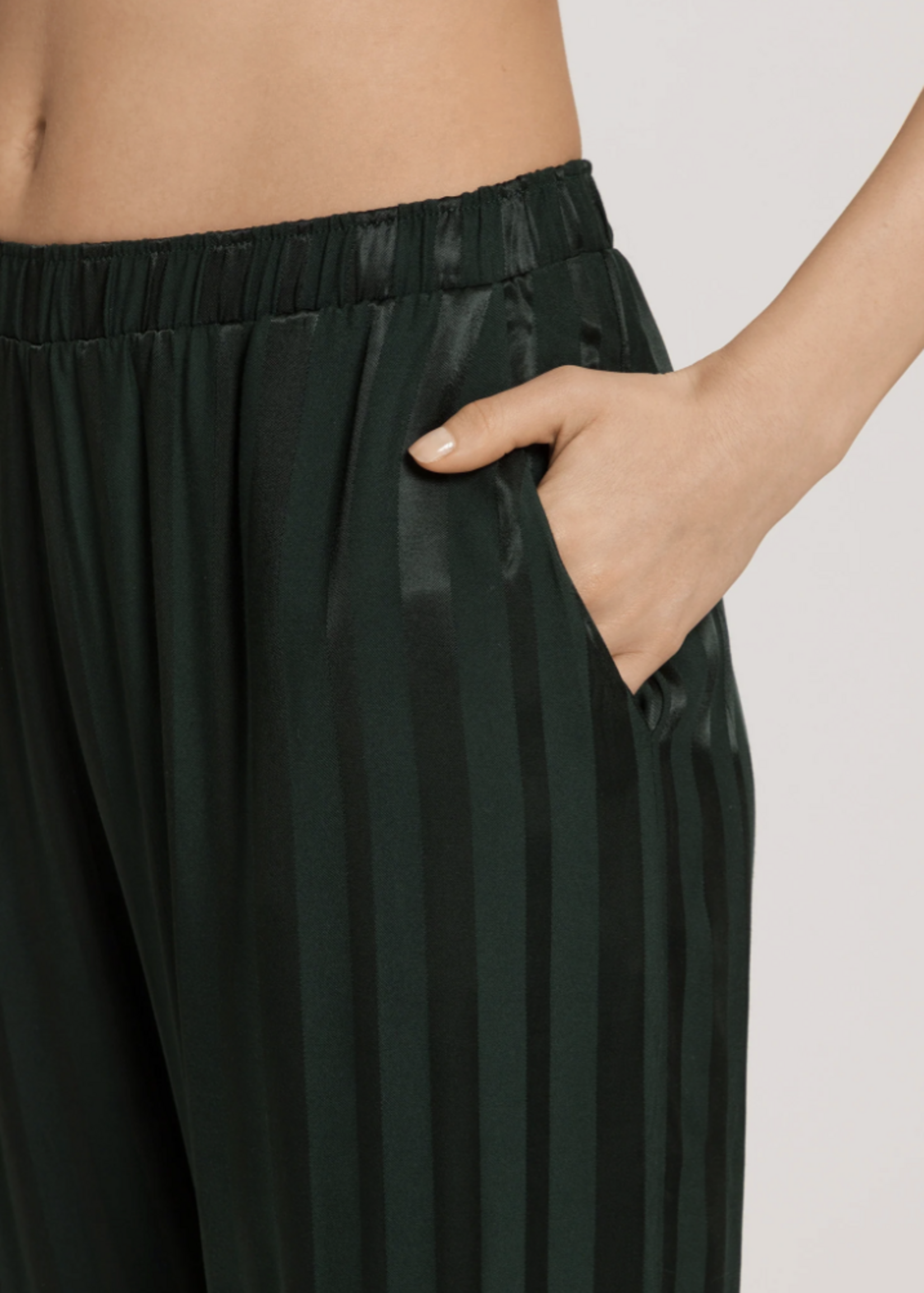 Hanro Indra Jacquard Stripe Shirt & Pant Set