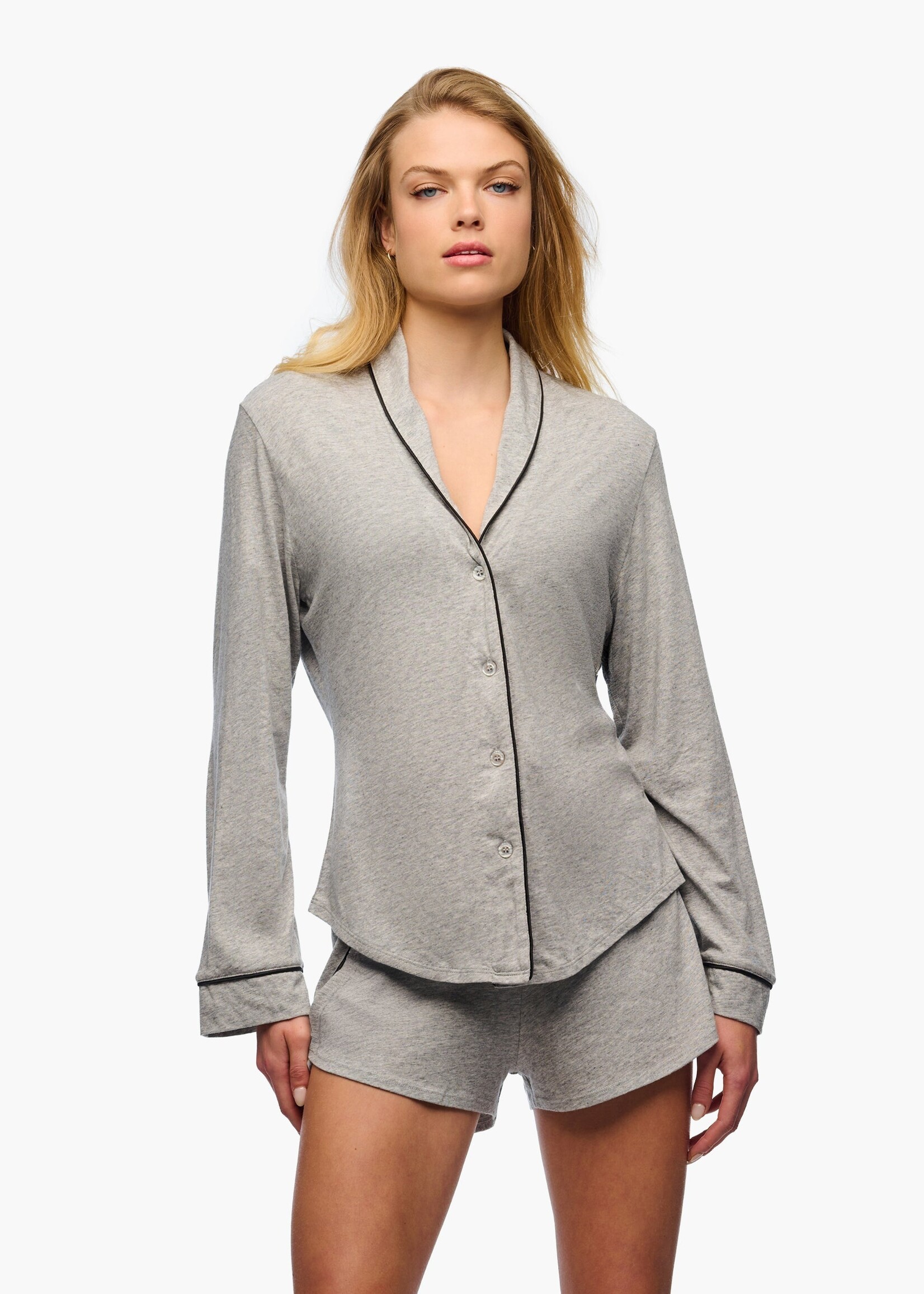 Cosabella Pima Lusso Long Sleeve Top & Boxer Set