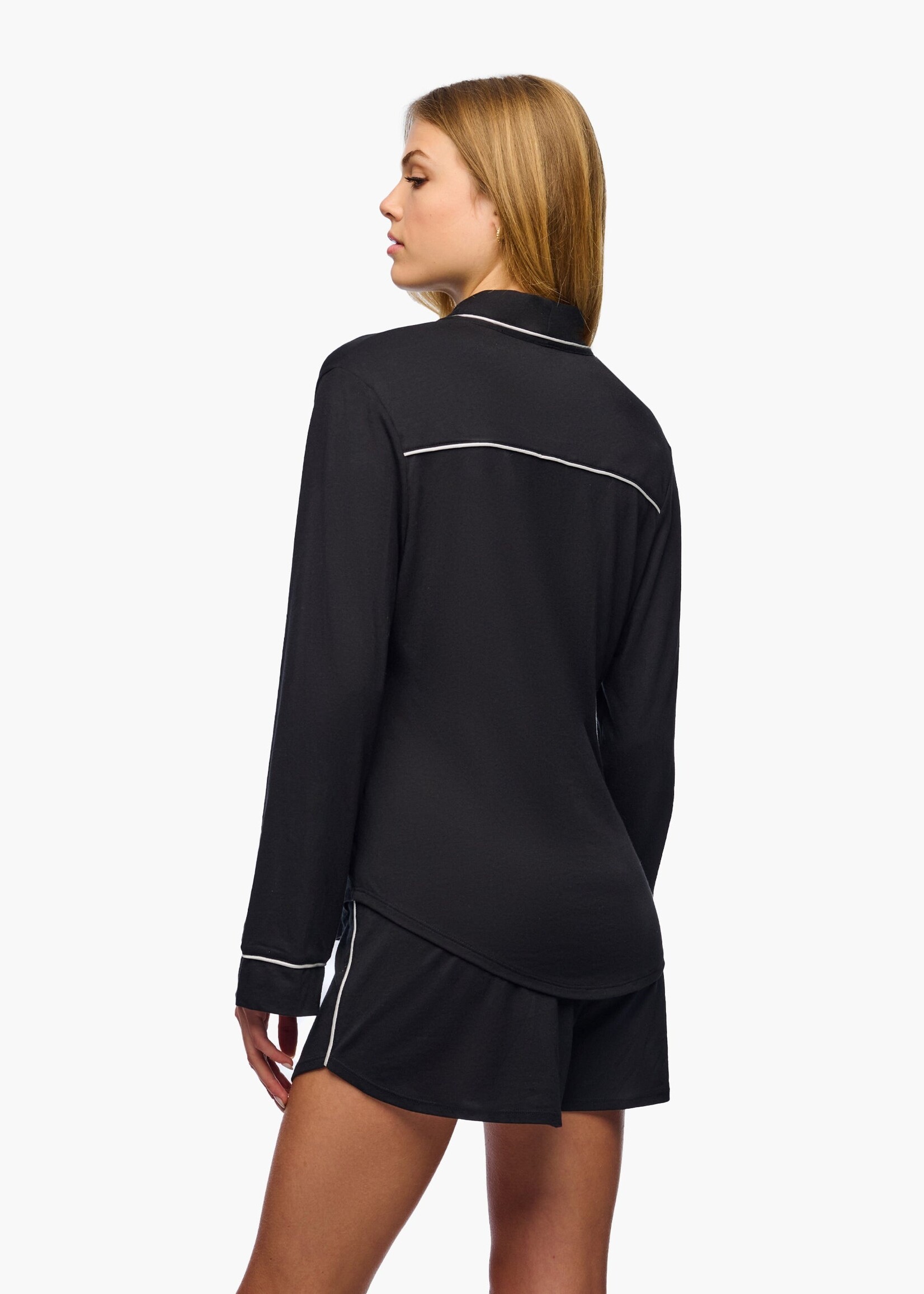 Cosabella Pima Lusso Long Sleeve Top & Boxer Set