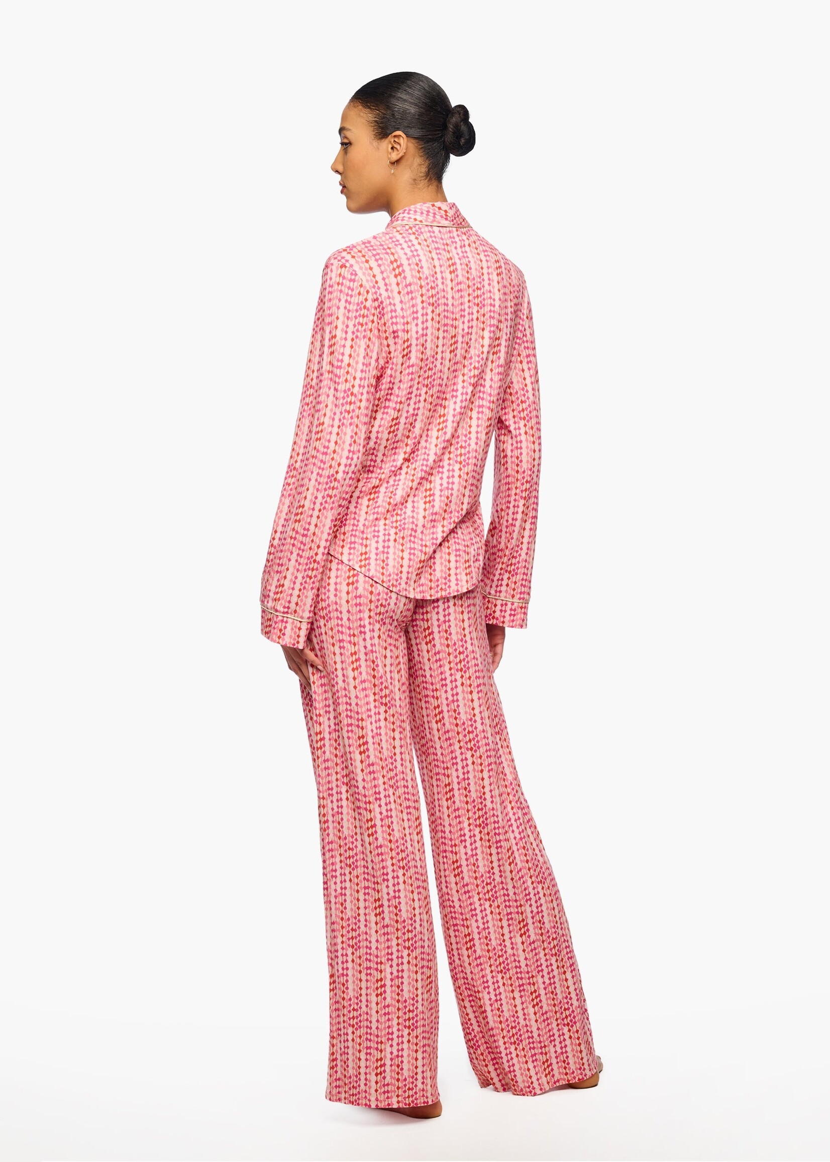 Cosabella Pima Lusso Printed Printed Long Sleeve Top & Pant Pajama Set