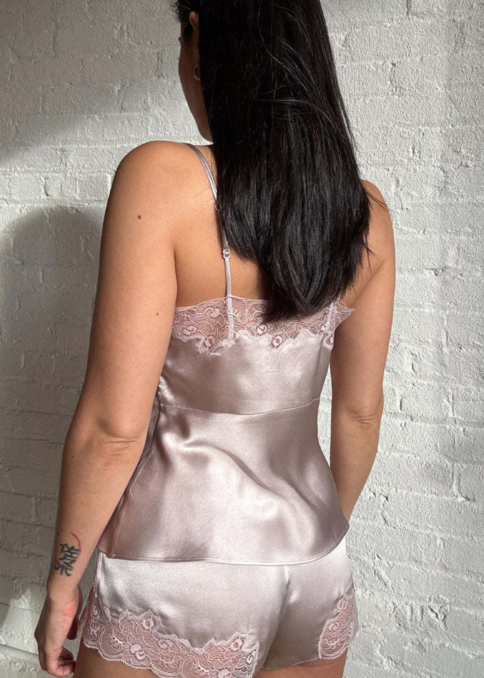 Only Hearts Only Hearts Silk Charmeuse Cami + Tap Shorts Set
