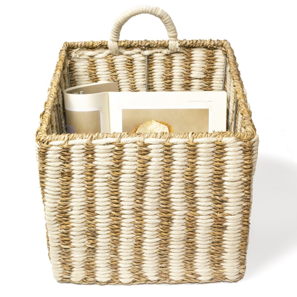 Korissa Ula Square Basket - Stripe