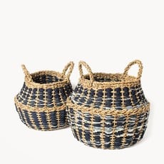 Korissa Daya Denim Foldable Basket - Set of 2