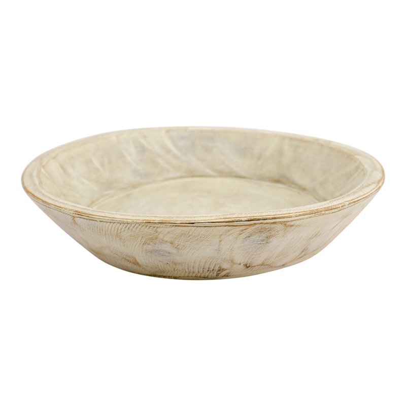 Found Dough Bowl - White Wash - Medium