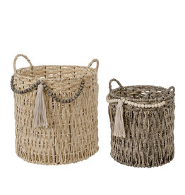 Indaba Bohemia Baskets with Beads - Set of 2